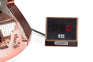 Rose Gold Money Counter by BESOSC with UV/MG Detection, 80W Bill Counter with Counterfeit Bill Detection, LED Display, 1000 pcs per Minute, no Mixed Bill Counting