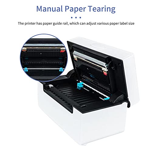 Desktop Thermal Label Printer for 4x6 Shipping Package Label Maker 180mm/s USB BT Thermal Sticker Printer