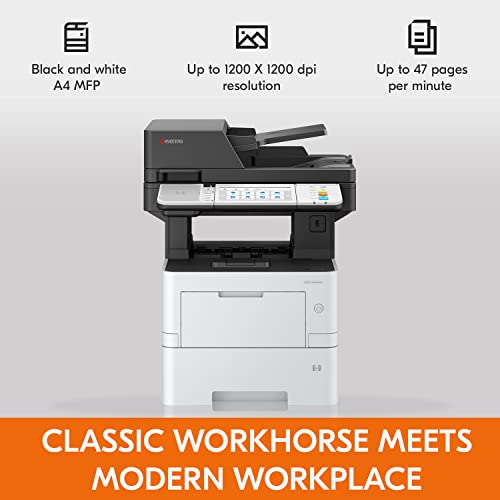 KYOCERA ECOSYS MA4500ifx Monochrome Laser Printer, 47 ppm, 1200 dpi, Gigabit Ethernet, 7" Touchscreen, 512 MB