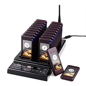 Retekess T112 Wireless Pager System with 20 Food Buzzers (Max 999 Beeper)