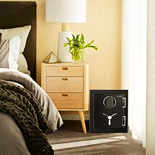 LIONSEN Fireproof Security 1.02 Cubic Feet Safe,Digital Keypad Fireproof Lock Box Home Safe for Hotel Office Money Cash Jewelry, 15.7''x 14.17''x13.7''