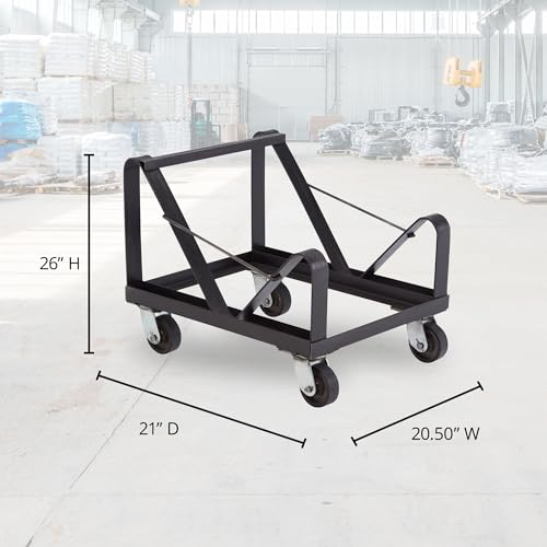 National Public Seating Chair Dolly for 40 8500 Series Chairs, Black