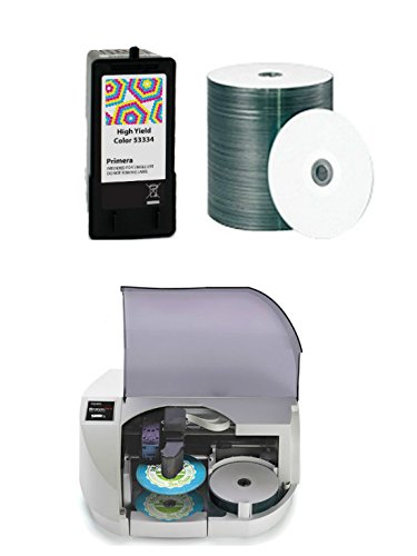 Primera Bravo SE-3 Disc Publisher 63134 with High Yield Color Ink Cartridge and 100 DVD-Rs