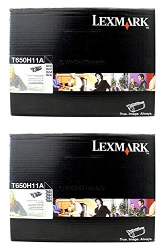 T650H11A High-Yield Toner, 25000 Page-Yield, Black, Sold as 2 Each