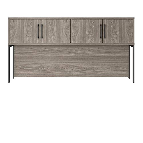 Pemberly Row Traditional Hutch in Light Brown Oak