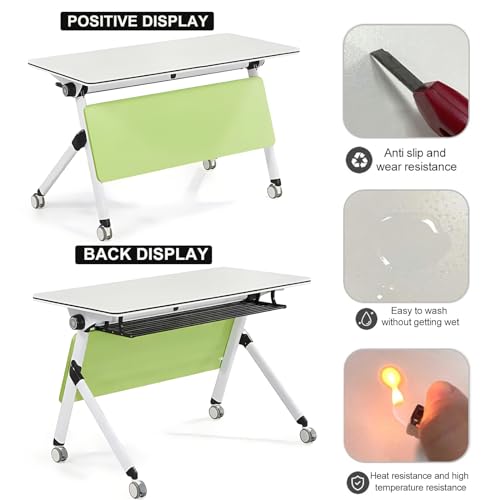 Ysjndasm Modern Office Folding Conference Training Table - 4 Pack