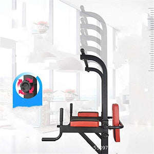 DSWHM Fitness Equipment Strength Training Equipment Strength Training Dip Stands Adjustable Power Tower Multi Function Dip Stand Workout Fitness Bar for Indoor Home Gym Office Outdoor Full Body Streng