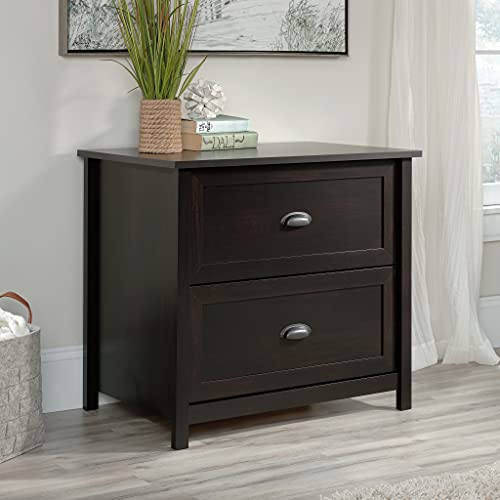 Sauder County Line Lateral File Cabinet, Estate Black Finish, L: 33.39" x W: 21.97" x H: 30.04