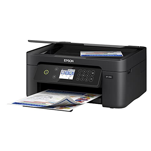 Epson Expression Home XP-4105 Wireless All-in-One Color Inkjet Printer, Black - Print Copy Scan - 10 ppm, 5760 x 1440 dpi, 2.4" Color LCD, Hi-Speed USB, Auto 2-Sided Printing, Voice Activated