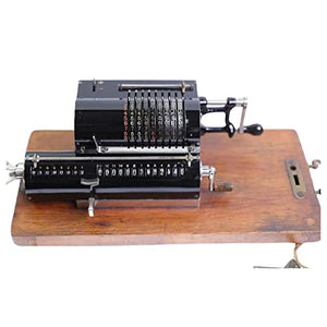 Amdsoc Vintage Hand Crank Calculator with Original Wooden Box - Germany Early Last Century - 321613CM