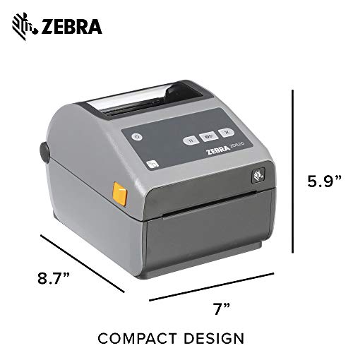 Zebra ZD620 Direct Thermal Printer Plus 4 x 6 in Z-Perform 2000D Permanent Adhesive Labels Print Width of 4 in Ethernet Serial USB Connectivity