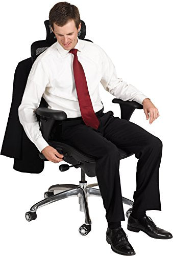 Balt Butterfly Ergonomic Executive Office Chair, Blach Mesh High Back, 48-51"H x 28"W x 24"D (34729)