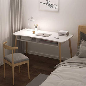 QIAOLI Folding Desk Study Computer Desk with Storage Modern Simple Laptop Table Writing Computer PC Desk Workstation for Home Office Computer Desk (Color : White, Size : 1206072cm)