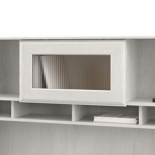Pemberly Row 60" Modern Engineered Wood Hutch in Linen White Oak