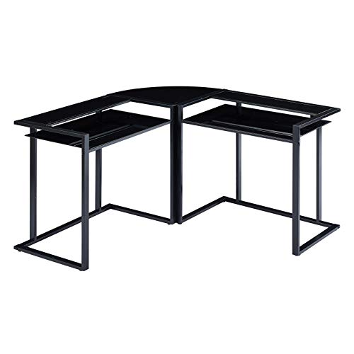 Mrs Bad L Shaped Desk,56.7 x 56.7 x 32.6 inches,Corner Computer Desk with Storage Shelf, Pc Workstation,Home Office Desk,Gaming Desk,Easy Assemble, Space Saving
