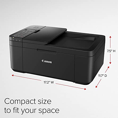 Canon PIXMA TR47 20 All-in-One Multifunction Wireless Color Inkjet Printer, Black - Print Copy Scan Fax - 4800 x 1200 dpi, 8.5 x 14, 2-Line LCD Display, Auto Duplex Printing, 20-Sheet ADF