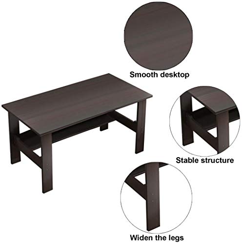 2021 Upgraded Computer Desk for Small Room, US, Writing Table with Shelf Storage for Home Office Study for PC Desktop, Workstation, Bedroom Gaming, Black Walnut