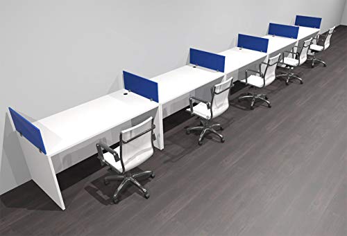 UTM Furniture Modern Acoustic Divider Office Workstation Desk Set - 5 Person, OF-CPN-SPRB13