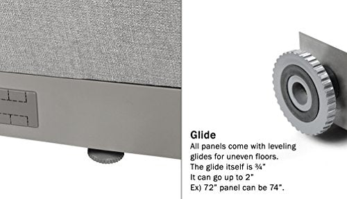GOF Freestanding L Shaped Office Partition - Large Fabric Room Divider Panel