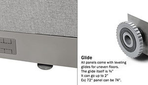 GOF Office Partition: Cubicle Single 8 Station, Large Fabric Room Divider Panel, 30"D x 48”W x 48"H