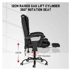 None Executive Massage Office Chair with Footrest