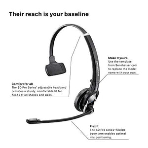 Sennheiser SD Pro 1 (506007) - Single-Sided Dual Connectivity Wireless DECT Headset for Desk Phone & Softphone/PC Connection, Ultra Noise-Cancelling Microphone (Black)