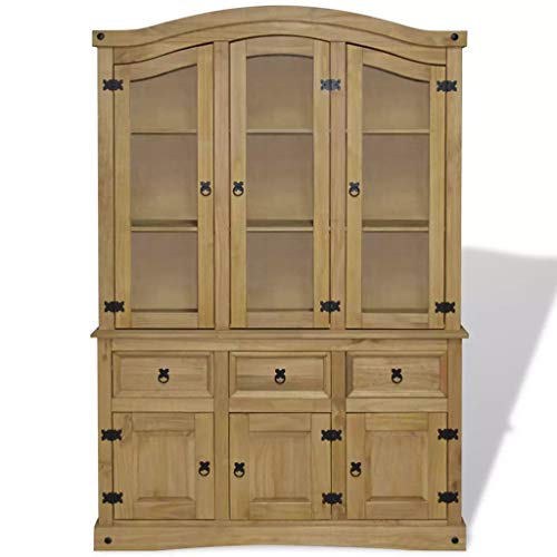 vidaXL Buffet Hutch Mexican Pine Corona Range Display Cabinet Unit Bookcase
