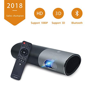 Portable Projector Home Theatre Projector 3D Full HD MovieWiFi&Bluetooth DLP Video Projector Support 1080P Built in Battery 15600mAh Android System