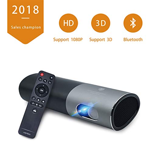 Portable Projector Home Theatre Projector 3D Full HD MovieWiFi&Bluetooth DLP Video Projector Support 1080P Built in Battery 15600mAh Android System
