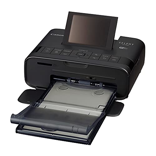 Canon SELPHY CP1300 Compact Photo Printer Battery Bundle (Black)