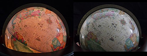 Replogle Globes Lancaster Illuminated Globe, Antique Ocean, 12-Inch Diameter, Large, Off-White