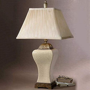 Bedroom Bedside Table Lamp, Living Room Decoration Desk Light with Fabric Shade for Baby Room Kids Room Living Room