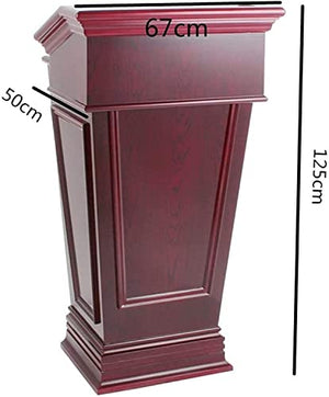 None Standing Lectern Podium Solid Wood Conference Reception Desk