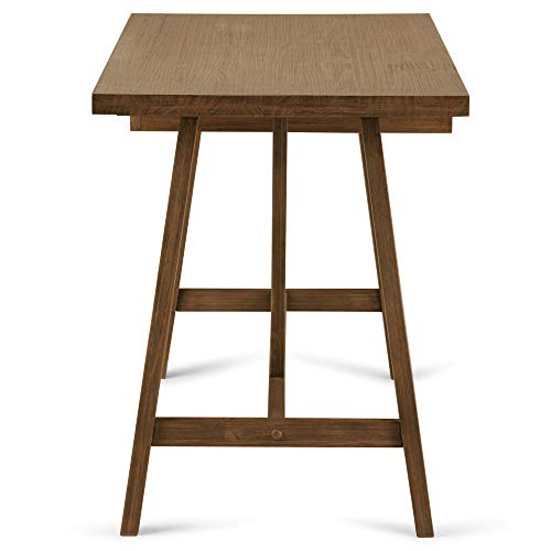 SIMPLIHOME Dylan SOLID WOOD Modern Industrial 60 inch Wide Home Office Desk, Writing Table, Workstation, Study Table Furniture in Rustic Natural Aged Brown