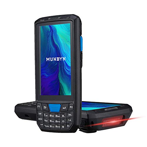 Android 8.1 Warehous Handheld Barcode Scanner MUNBYN Mobile Computer, 2D Honeywell Barcode Reader, 4.5’’ Corning Gorilla Glass, IPS Touch Screen, Numeric Keypad Support Wireless 4G 3G WiFi