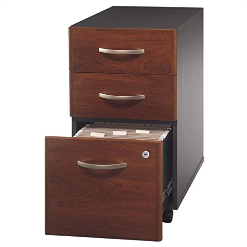 Bush Business Series C 3-Piece Left-Hand Bow Front Desk Set in Hansen Cherry