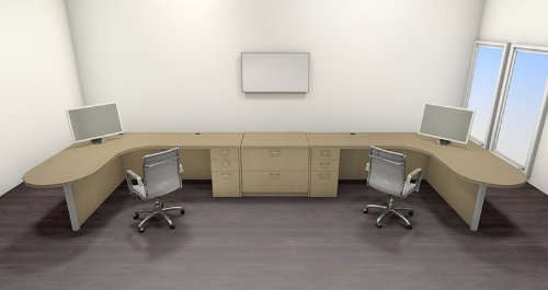 UTM Furniture Modern Executive Office Workstation Desk Set, CH-AMB-S75