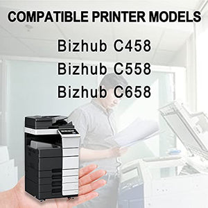 TN514K | A9E8130 TN-514 Toner Cartridge (Black,2 Pack) Replacement for Konica Minolta Bizhub C458 C558 C658 Toner Kit Printer