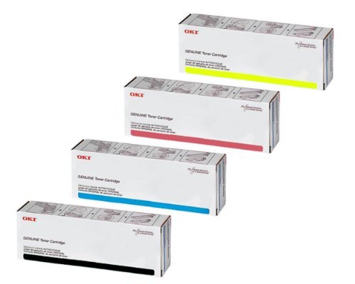 45396224 Genuine Okidata Toner Value Pack, 10000 Page-Yield, Black, Cyan, Magenta, Yellow