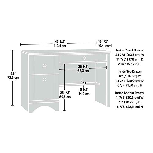 Thaweesuk Shop Salt Oak Finish Wooden Computer Desk Home Office Laptop Table CPU Student Storage Workstation Writing Furniture New Engineered Wood Laminate