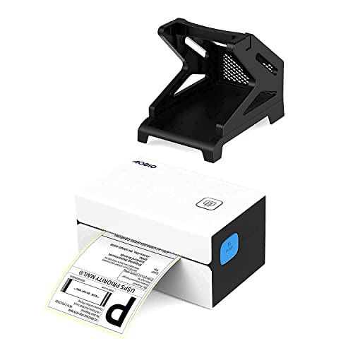 AOBIO Q5 Shipping Label Printer - Label Holder Suitable for up to 4x6 Direct Thermal Labels for Shipping Packages - Compatible with Windows & Mac System and Multiple Platforms
