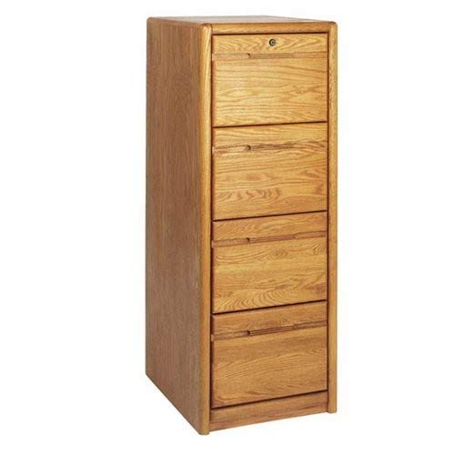 Martin Furniture Contemporary 4 Drawer File Cabinet, Fully Assembled