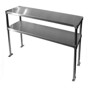 KPS Stainless Steel Double Overshelf 18 x 60 Top Mount - NSF