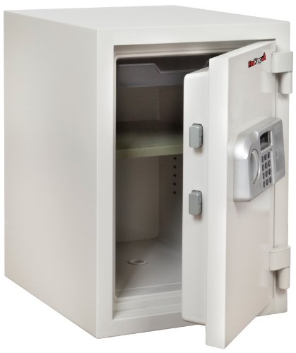 FireKing KF15091WHE One Hour Fire and Water Safe, 0.97 ft3, 13-3/4 x 16-3/4 x 19-2/3, White (FIRKF15091WHE)