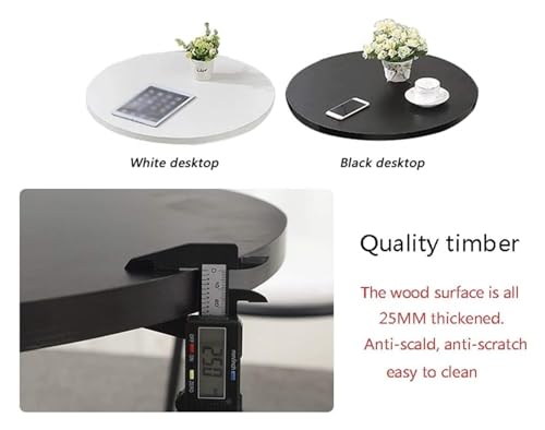DioOnes Table Set - Office & Conference Dining Set of 5, White Round Table & 4 Chairs