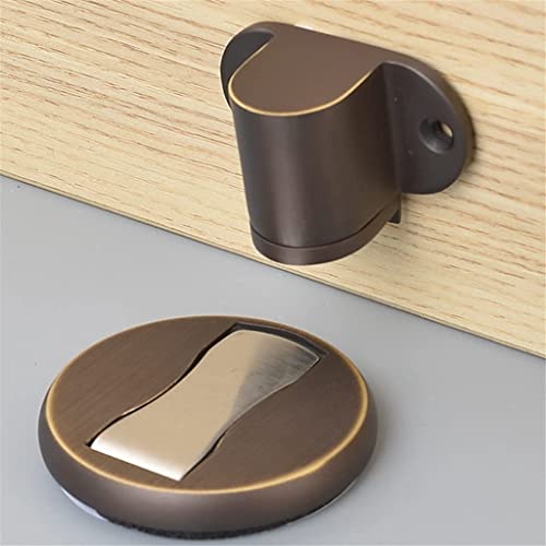Strong Magnetic Copper Door Stopper - Adjustable Invisible Door Hardware (Color: B/A/D)