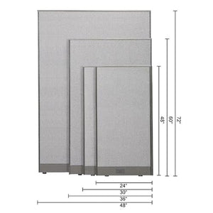 GOF Office Partition Single Full Fabric Panel (48" w x 72" h)