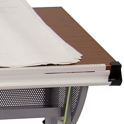 Flash Furniture Adjustable Drawing and Drafting Table with Pewter Frame