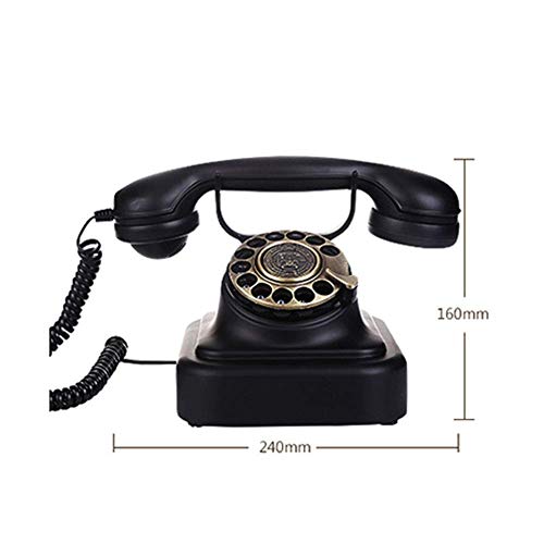 None Retro Vintage Metal Rotary Dial Telephone