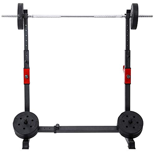 Byakns Household Squat Rack Squat Stands Bench Press Stand Height-Adjustable Weight Lifting Rack Portable Strength Training Equipment 200kg Max Load